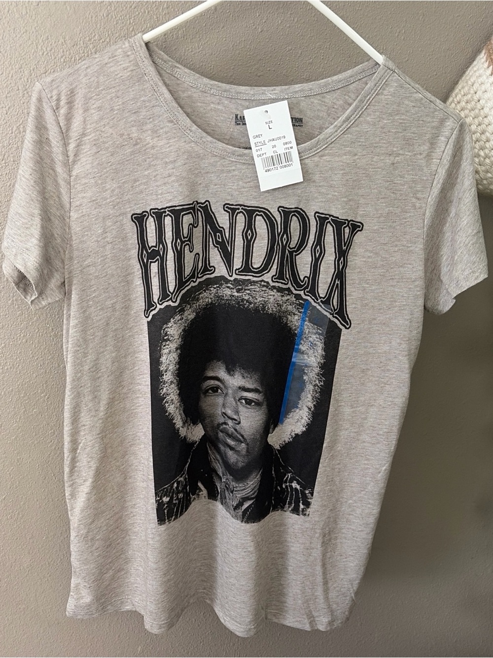Grey Short-Sleeve Jimi Hendrix Graphic Tee